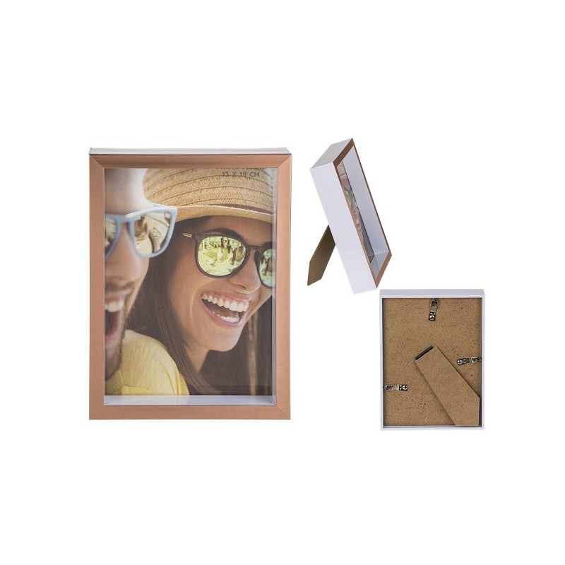 Cadre photo cuivre plastique 13x18cm