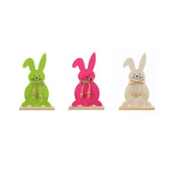 Déco de fenêtre feutre lapin de Pâques 21cm