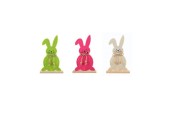 Déco de fenêtre feutre lapin de Pâques 21cm