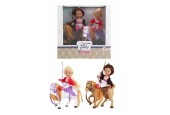 Toi Toys Lilly tienerpop klein 2 stuks met 2 paardjes