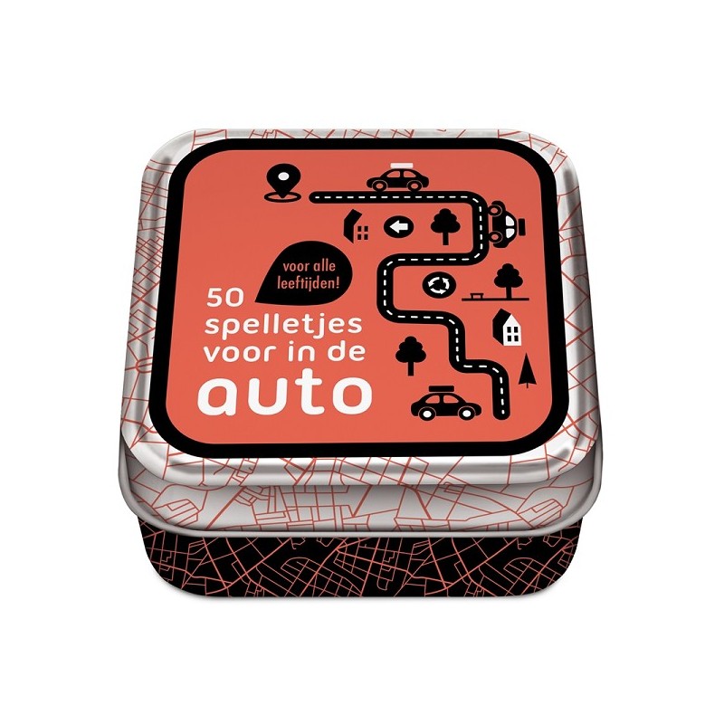 Blik 50 spelletjes voor op reis- voor in de auto