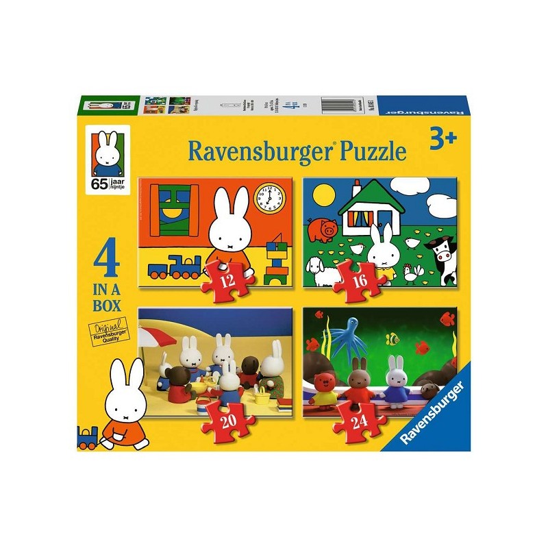 Puzzle Ravensburger 65e anniversaire de Miffy 4 en 1