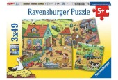 Puzzle Ravensburger A la ferme 3x49 pièces