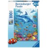 Puzzle Ravensburger Rencontre des dauphins 100 pièces
