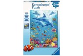 Puzzle Ravensburger Rencontre des dauphins 100 pièces