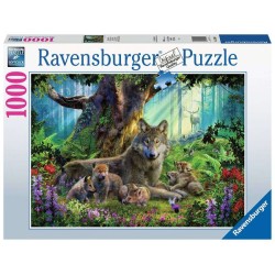 Ravensburger puzzle Famille Loup dans la Forêt 1000 pièces