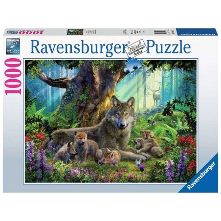 Ravensburger puzzle Famille Loup dans la Forêt 1000 pièces