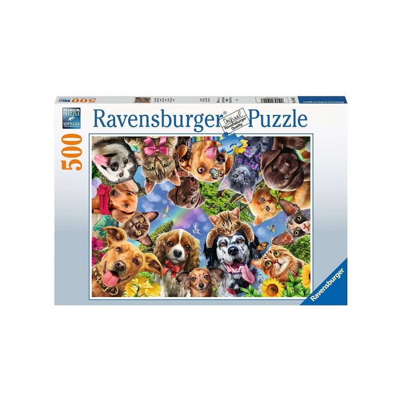 Ravensburger puzzel Dieren selfie 500 stukjes