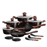 BerlingerHaus  pannenset 6 delig met toebehoren Ebony Rosewood Collection rose wood look