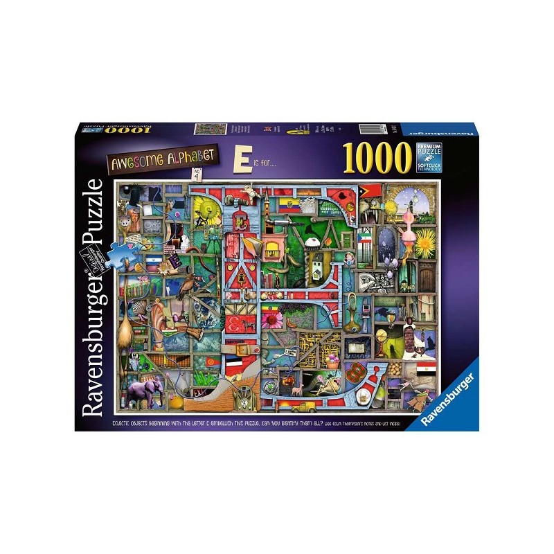 Ravensburger puzzel Awesome Alphabet E & F 1000 stukjes
