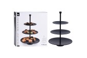 Etagere 3 niveaux noir mat hauteur 36,5 cm