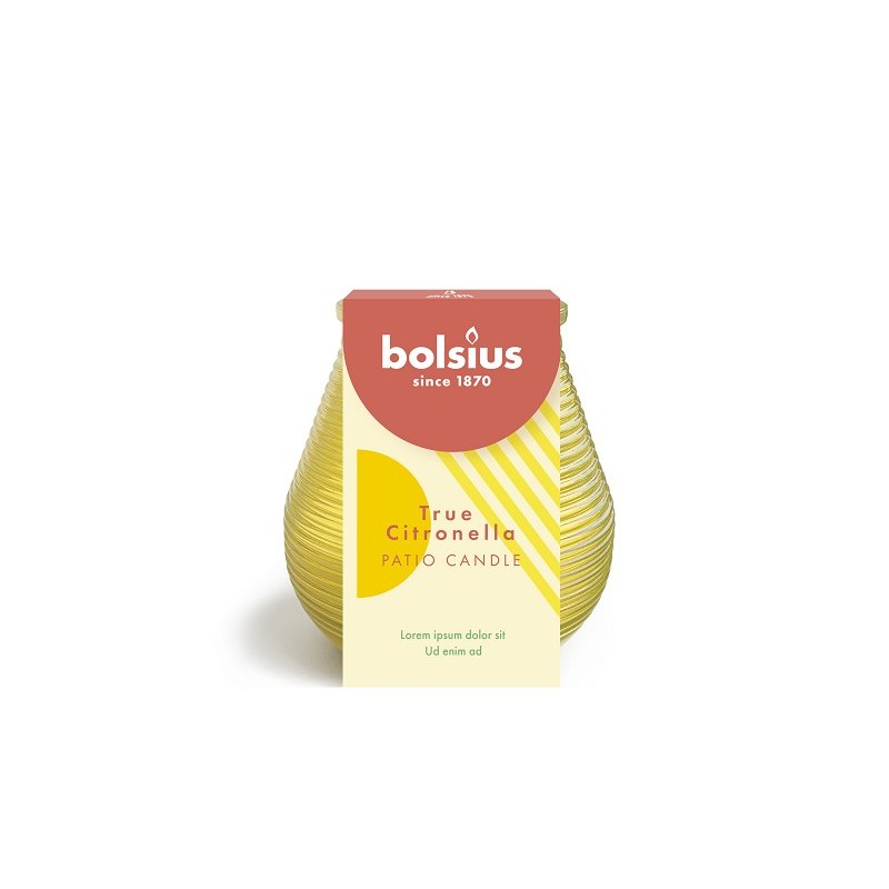 Bolsius True Citronella Patiolight verre Ø9,1xh9,4cm
