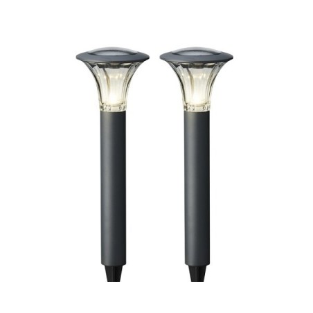 LED Solar Tuinsteker Set A 2st. 49x17cm Warmwit