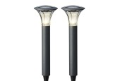 LED Solar Tuinsteker Set A 2st. 49x17cm Warmwit