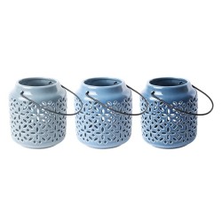Esschert Design Blauwtinten windlicht keramiek