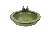 Esschert Design Vogelbad keramiek rond groen