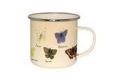 Esschert Design Tasse en émail papillons