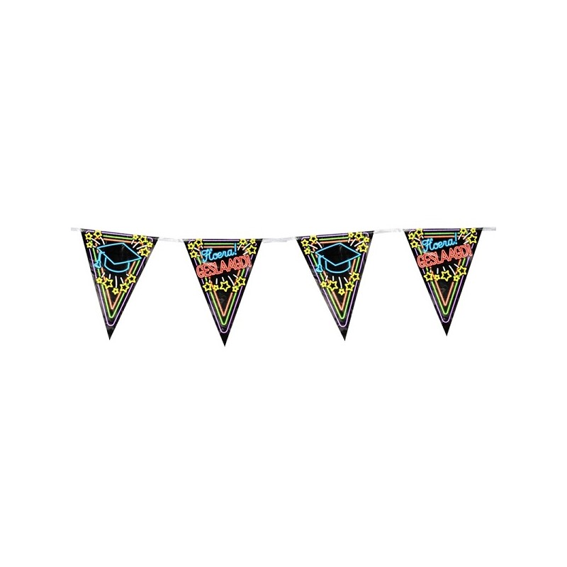 Paperdreams Neon party flag - Geslaagd