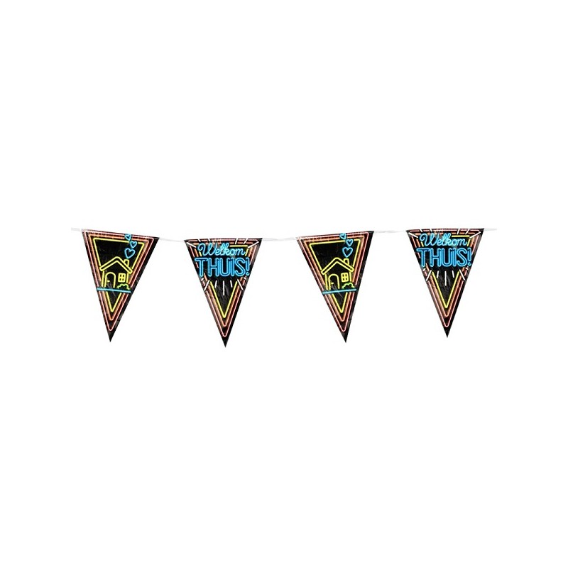 Paperdreams Neon party flag - Welkom thuis