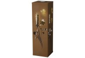 Lanterne solaire LED marron rouille avec motif blé pour extérieur 59x18cm blanc chaud