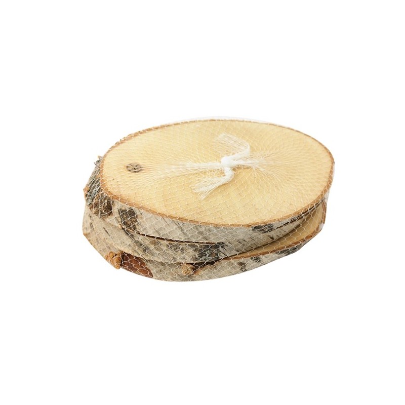 HBX natural Living Basic Bouleau Disque Ovale Grand ensemble de 3 pièces