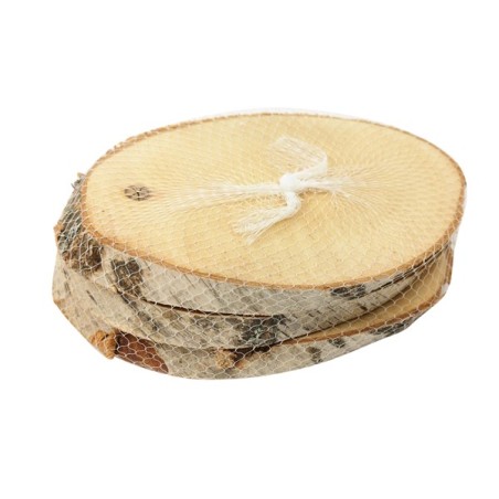 HBX natural Living Basic Bouleau Disque Ovale Grand ensemble de 3 pièces