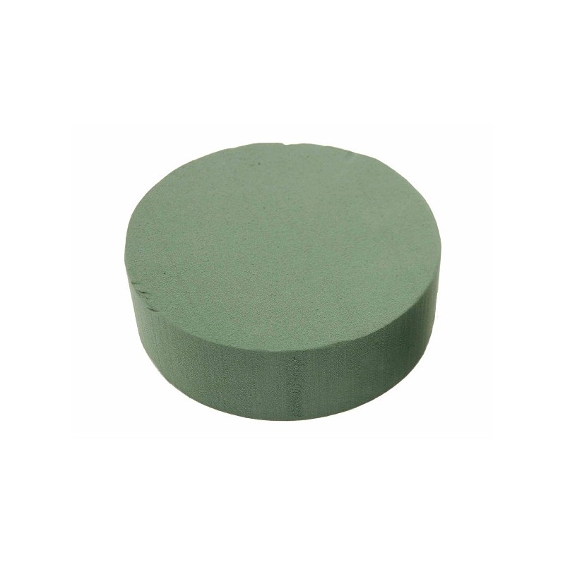 Gâteau humide en mousse florale Ø15x5cm emballé