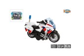 Moto de police 2 jeux moulée sous pression avec lumière et son 13 cm Les piles sont incluses.