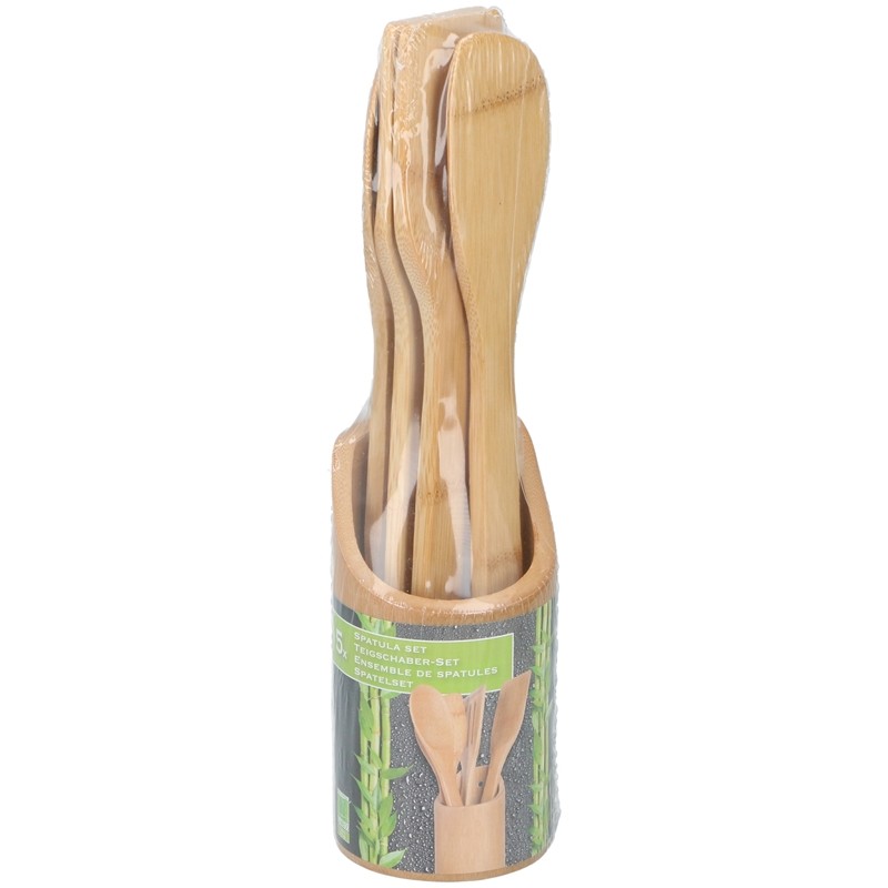 Set de spatules en bambou 5 pièces