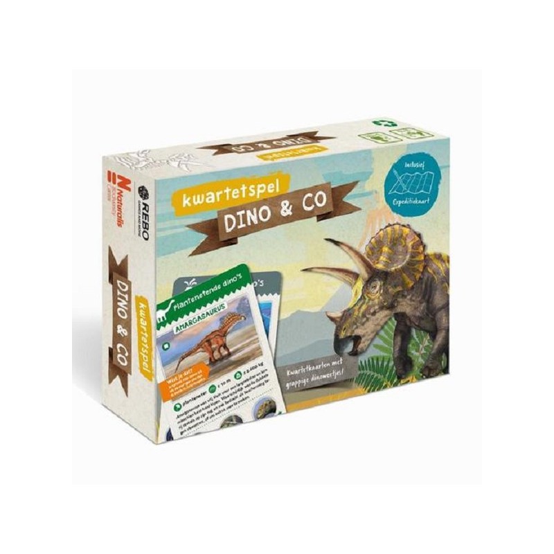Rebo Kwartetspel Dinosauriers met posterboek