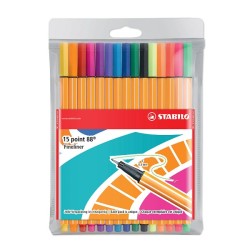 Stabilo point 88 etui a 15 fineliners