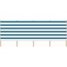 Windscherm blauw/wit 500x120cm