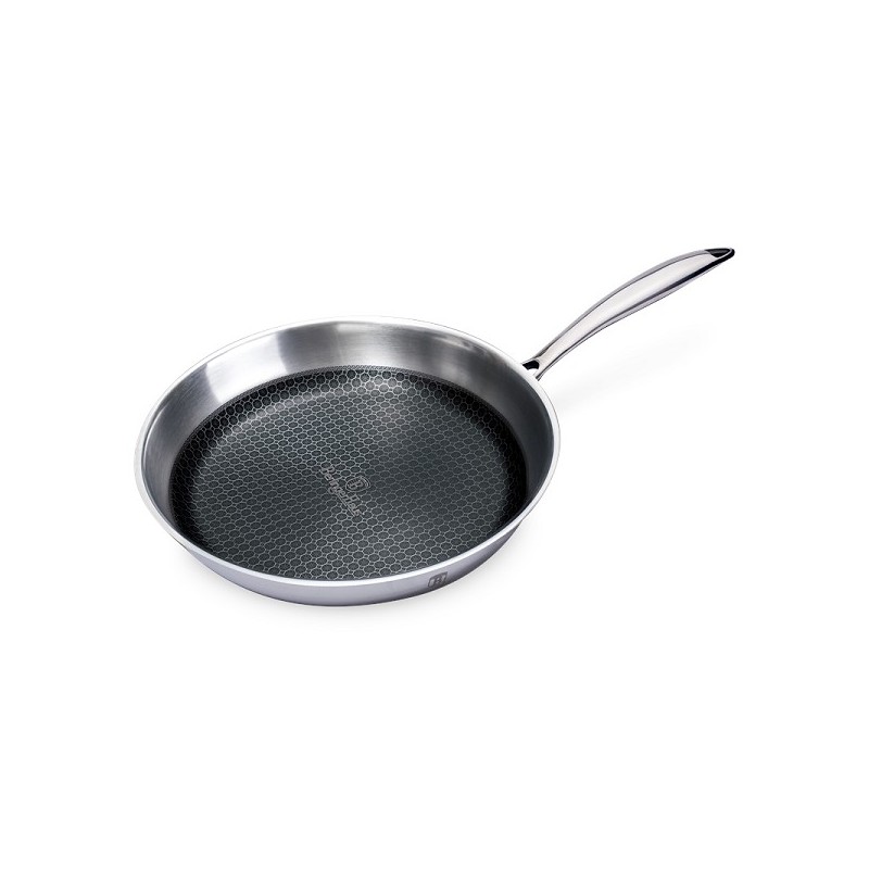 BerlingerHaus poêle 28 cm inox 2,4L Collection Eternal avec revêtement Eterna convient tous feux dont induction et four