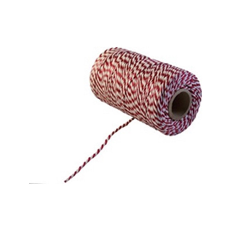 Rolladetouw rood/wit 45m op spoel