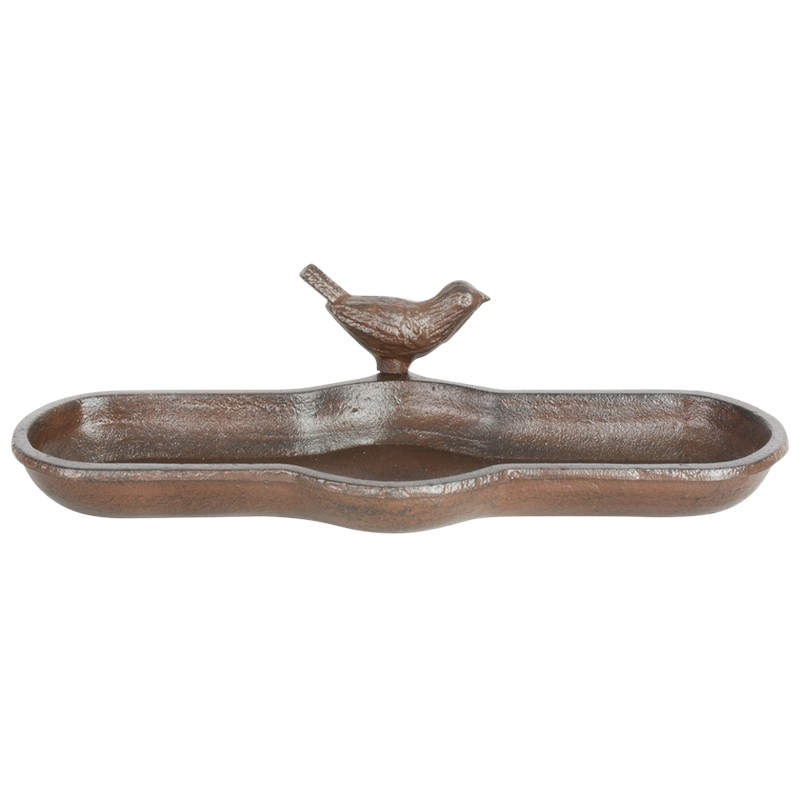 Esschert Design Bain d'oiseaux en fonte dans un coffret cadeau L13 x L29,5 x H7 cm