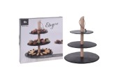Excellent Houseware Etagere leisteen 3-laags Ø30/25/20cm