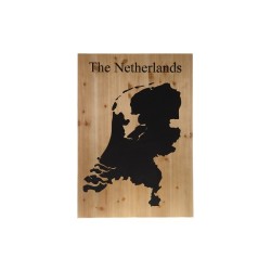 Dijk Natural Collections Plaque murale carte Pays-Bas bois 55x3x78cm