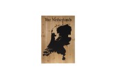 Dijk Natural Collections Plaque murale carte Pays-Bas bois 55x3x78cm