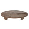 Dijk Natural Collections Plateau avec base vieux bois Ø38x7cm