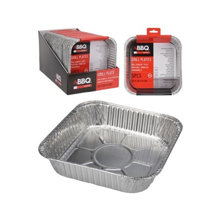 Grillschalen set a 5 stuks 20x20x4,5 cm