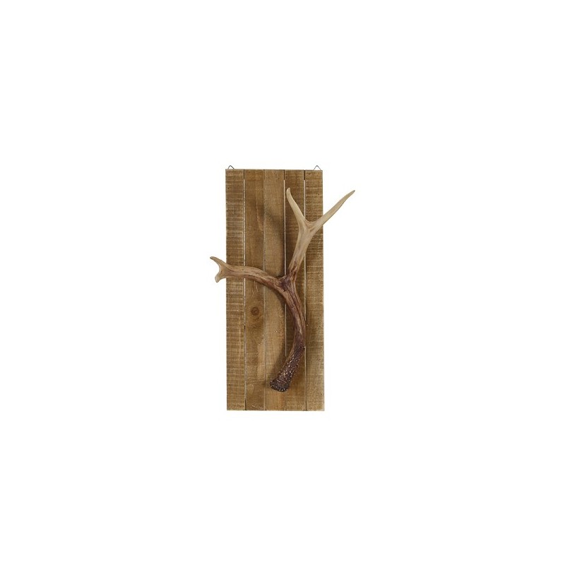 Dijk Natural Collections  Wanddecoratie gewei polyresin op hout , doos a 2 stuks