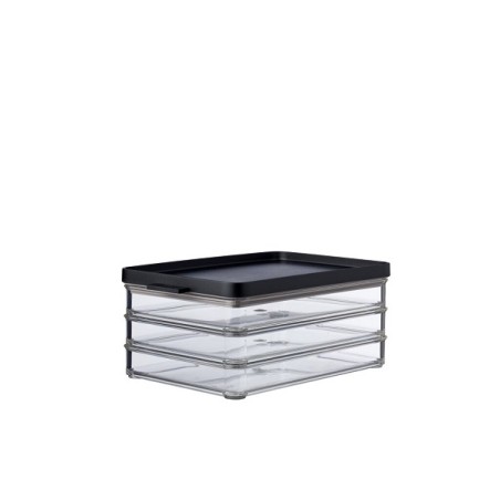 Mepal Omnia vleeswarendoos 3-laags zwart 23x14,9x10cm