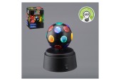 Lampe disco LED H12cm allumée (hors 3 piles AA)