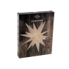 Ster 3D van kunststof 35cm wit met 4xLED warm wit en timer werkt op 3xAA (excl) batterijen