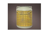 Lanterne solaire Lumineo LED Ø12-H17cm métal Blanc chaud