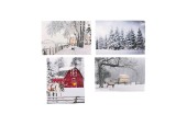 Canvas LED winter 30x40cm met timer exclusief 2xAA