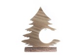 Kerstboom hout met gat 35cm
