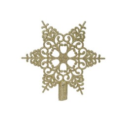 Peak flocon de neige en plastique 20,5x19cm or clair