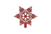 Peak flocon de neige en plastique 20,5x19cm Noël rouge