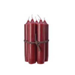 Puntkaars wax Bundel a 7 stuks 6,5x6,5x11cm rood